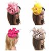 Solid Color Bride Headband Hepburn Style Wedding Headdress Fascinator Headpiece  Wedding Party
