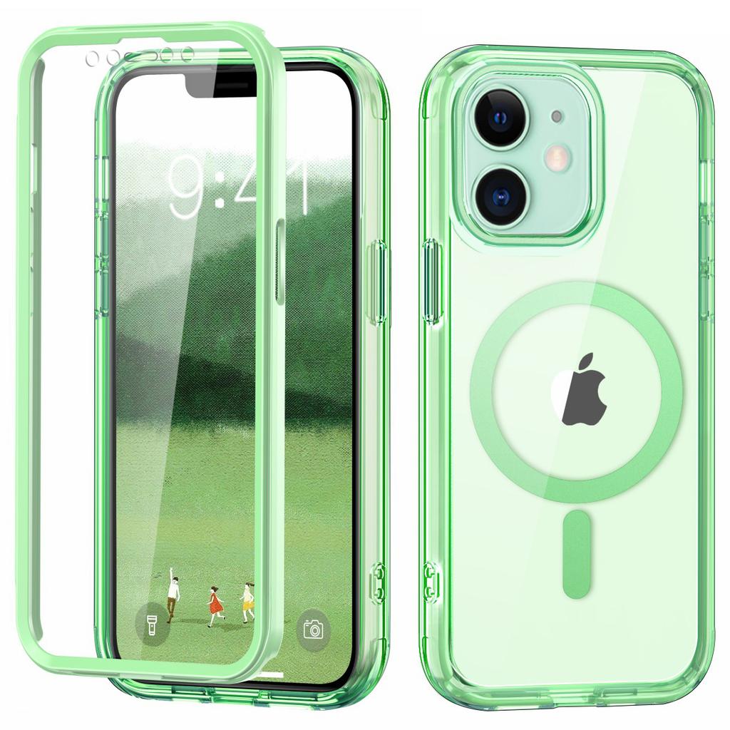 For iPhone 11 Clear Case Front/Back Full Protection Phone Shell Compatible with MagSafe
