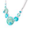 NOA [K0190] - Дизайнерское колье «Раскраска» бирюзового цвета