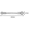 TONE Double Head Ratchet Box Wrench Width Across Flats 12 X 14 Mm HPRMFW-1214