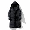 Winter New Product Men's and Women's Thickened Hooded Cold and Warm 90 White Duck Down Striped Casual Down Jacket