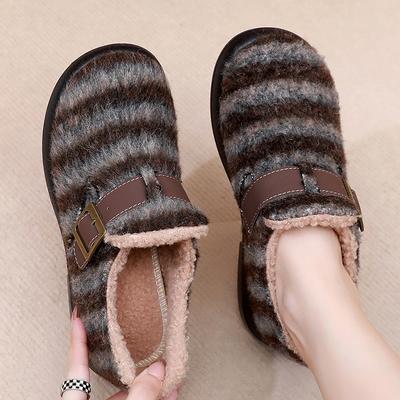 Зимние новые женские хлопковые туфли с флисом для тепла, уличные повседневные универсальные, противоскользящие и прочные, с бесплатной доставкой