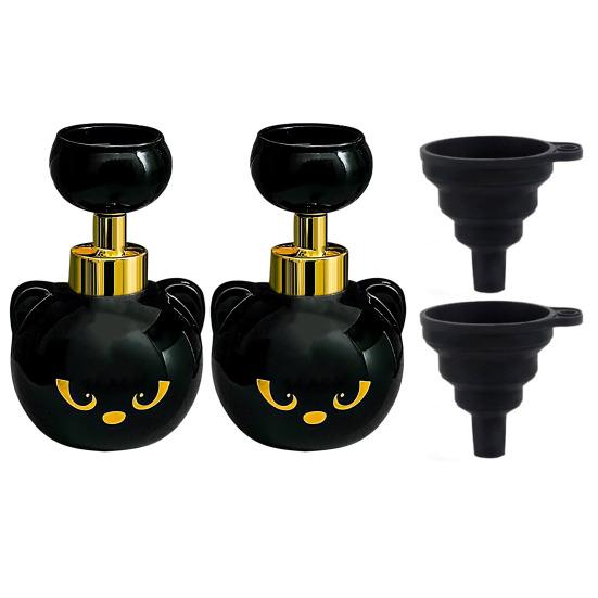 1/2 шт. Дозатор пенного мыла в виде кошачьей лапы, Черный, Тематический котенок, Пенообразующий