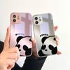 Милый чехол для телефона с изображением гигантской панды, металлический лак, закаленное стекло, противоударный чехол для iPhone, Samsung, Huawei, Honor, Xiaomi, Redmi, OPPO, Realme, OnePlus, Vivo