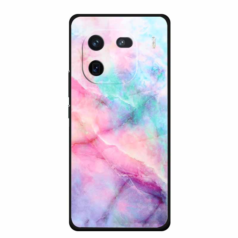 Чехол для Vivo iQOO 12 Мраморная расцветка Мягкий силикон ТПУ Чехлы для телефона Для Vivo iQOO 12 Pro 5G V2307A V2329A Цветной Новый чехол