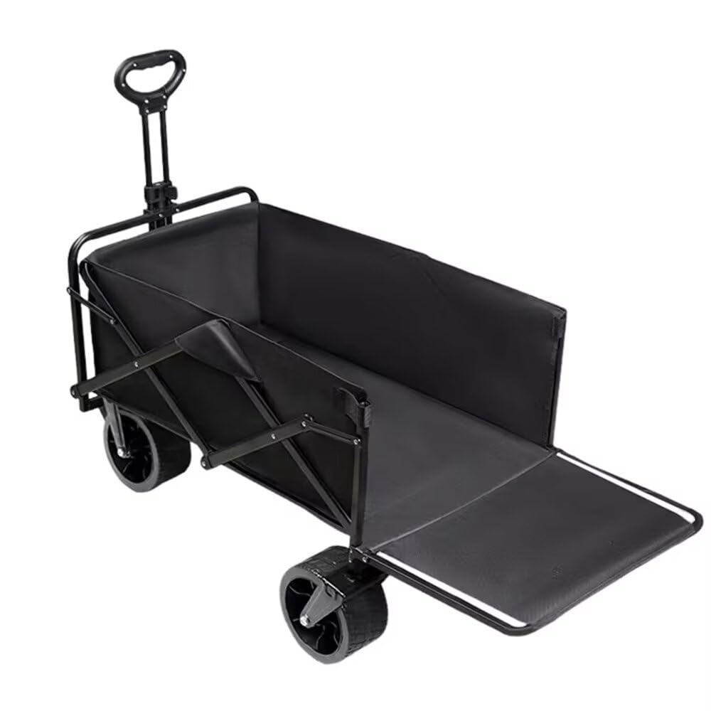 Aasnsn Carry Wagon Large Suitable for Long Rear Load Capacity Carry Cart with Bottle Outdoor Convergence Taking Out the Sports Black [230L Capacity,
