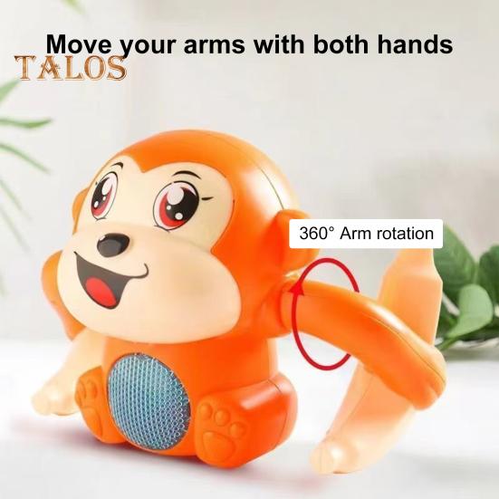 Игрушки для малышей Игрушка для ползания обезьянки Обучающая электрическая игрушка-обезьянка со светящимися звуками Режим голосового управления Интерактивная сенсорная игрушка для