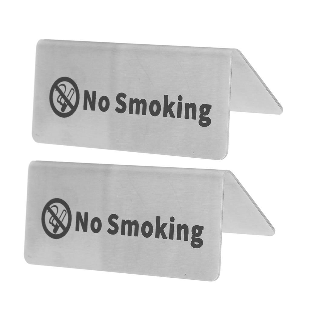 Table Top Sign Stainless Steel Double Sided Versatile Silver Tabletop Card Sign for Party Wedding Hotel