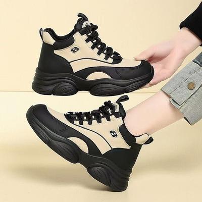 Популярные повседневные кроссовки для пап женские 2025 новые универсальные модные легкие с мягкой подошвой в зарубежном стиле для бега высокие женские кроссовки