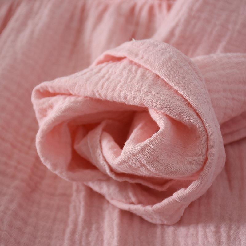 Autumn and Winter Women's Pajamas 2-Piece Set 100% Crepe Cotton Ladies Lace-Trimmed Sleepwear Pajamas Long-Sleeved Trousers Set