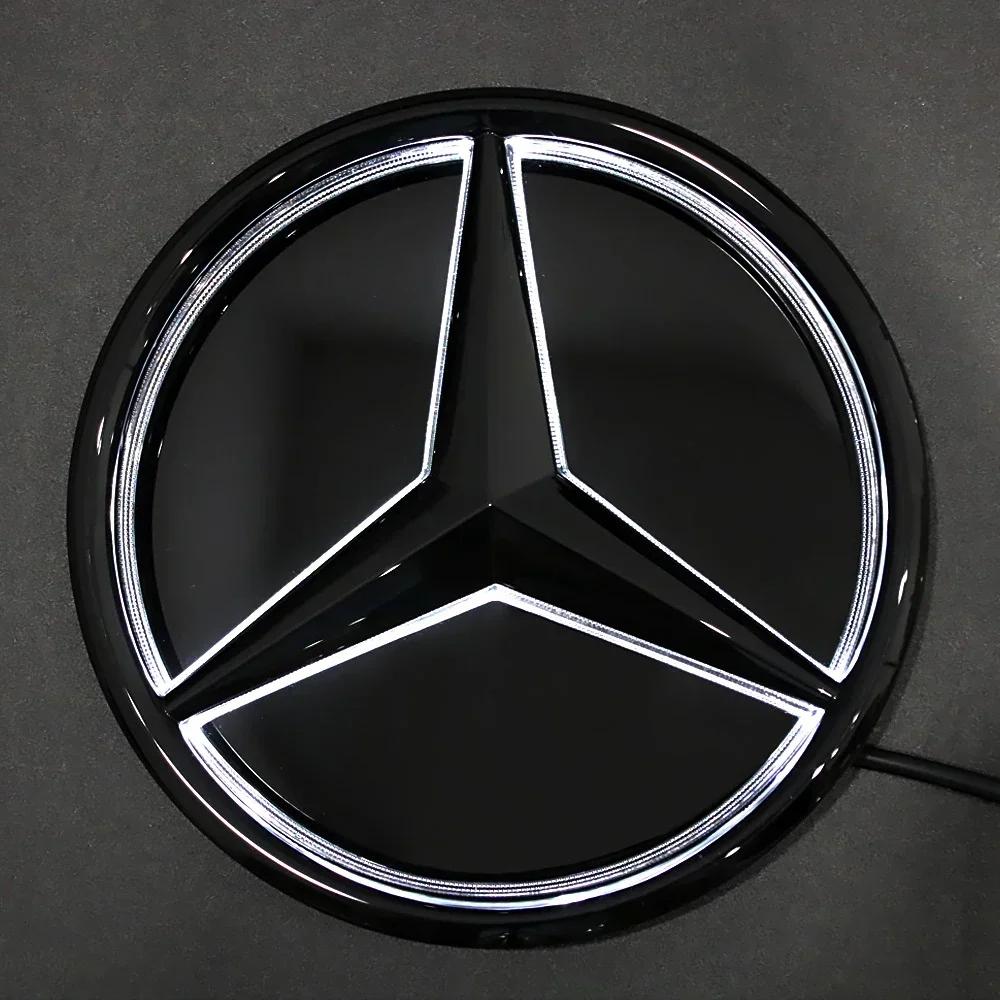 AABID1 ABS Chrome Silver Glossy Black Star Front Grille Decorative Badge OE Style Emblem Chrome Silver For Mercedes Benz E-Class W213