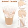 100Pcs Multi-Purpose Coffee Stirrers Individually Wrapped Stir Sticks Wood Blenders  Cocktail