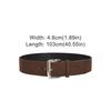Maillard Styles Suede Leather Wide Belt Trendy Business Waist Strap Trouser Dress Belts  Gifts