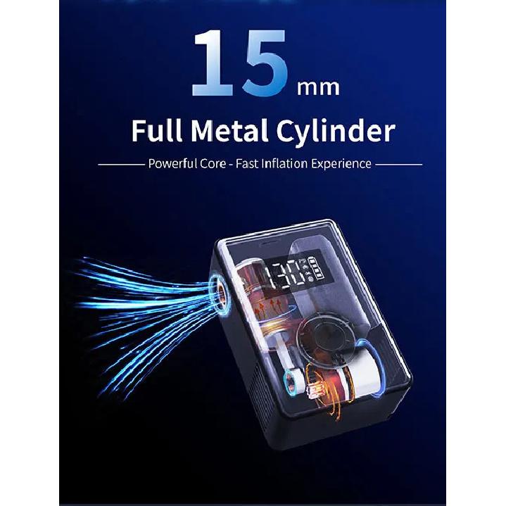 LITERIDE 120 PSI Portable Pocket Bike Electric Air Pump MINI Tire Inflator For Bicycle Digital Gauge Display