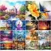 5D Diamond Painting Landscape Animal Picture Round Jewelry Embroidery Kit Castle Complete Mosaic Design Crafts Home Decor Gift