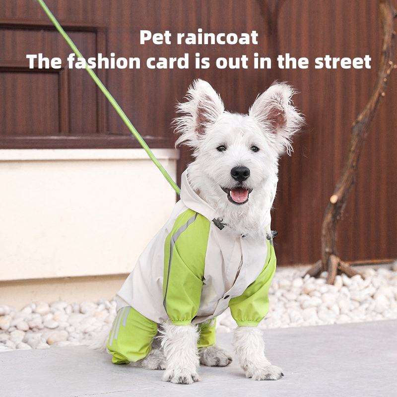 Hiphoppet BSCI 2025 Горячая Распродажа Водонепроницаемый Светоотражающий Дождевик для Собак Теплый Ветрозащитный Эластичный Четырехлапый С Капюшоном Костюм для Домашних Животных для Маленьких Собак