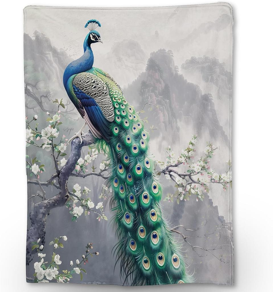 Vibrant floral blanket-soft, comfortable and lightweight flannel blanket for sofa, bed and travel home decoration, all seasons