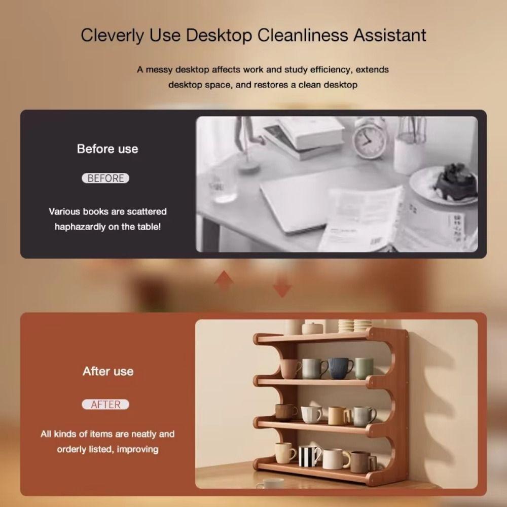 Компактная настольная стойка для хранения вещей 2/3 яруса Простой органайзер для обуви Простая настольная книжная полка Приправа