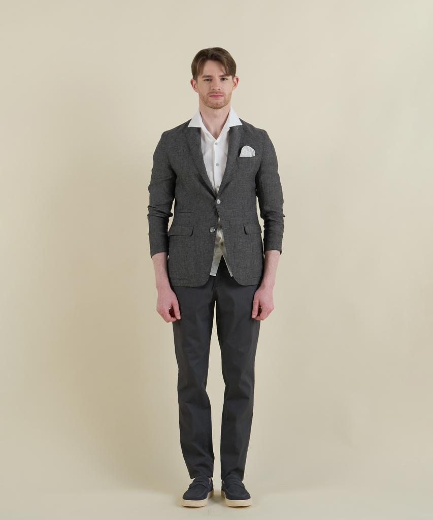 Panicale Charcoal Washed Linen Jacket