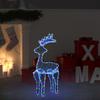 VidaXL Reindeer Christmas Decoration with Mesh 306 LEDs Illuminated Reindeer Holiday Decoration Garden Backyard Outdoor 329825