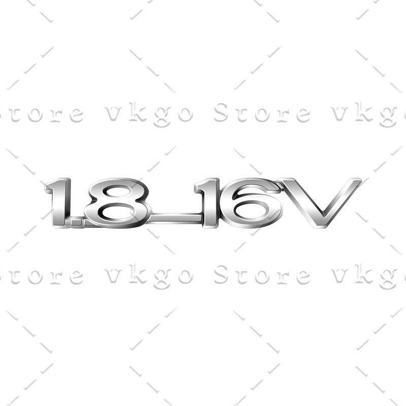 3D Chrome Metal 1.8-16V Letters Rear Trunk Fender Emblem Sticker For Vauxhall Astra 1.6 Opel Zafira Optima Corsa Accessories
