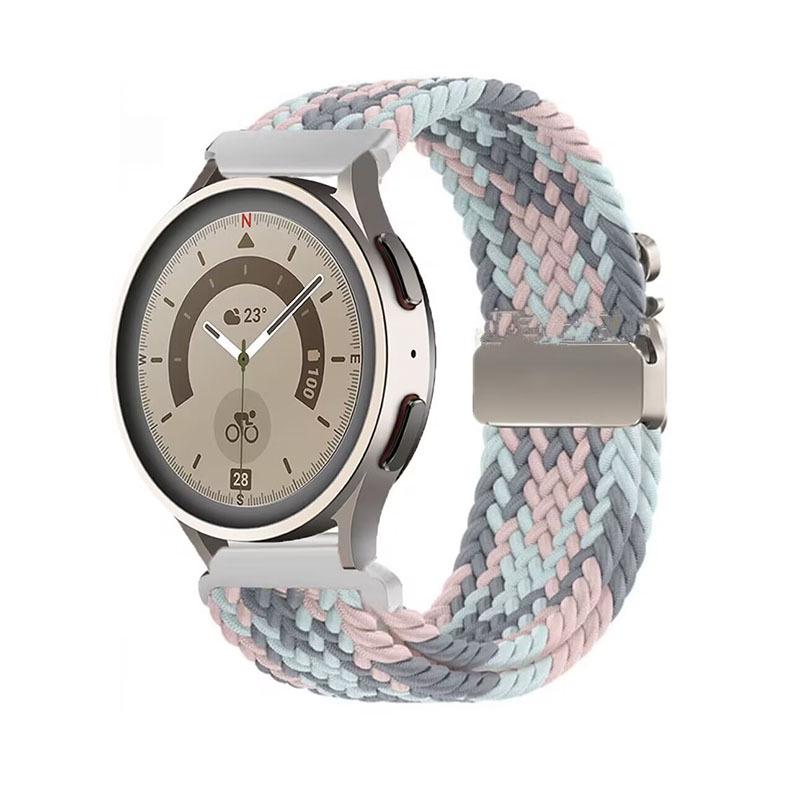 Compatible Magnetic Woven Elastic Wristband for OPPO Watch 3 Pro 46mm (2/1 Gen) - Adjustable, 2022 Edition