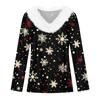 Рубашки с длинным рукавом для женщин Милые топы Рождественские принты Футболки Блузки Повседневные топы больших размеров Базовые топы Пуловеры