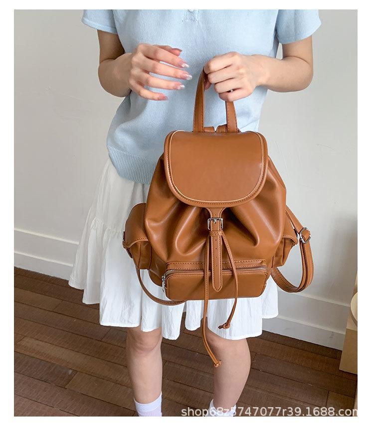 Vintage College Style Backpack for Women 2025 New Large Capacity Leisure Short Trip Backpack Student Schoolbag for Women