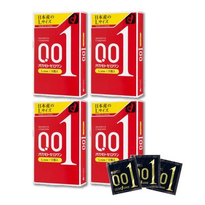 Okamoto Zero One Большой размер штук x 4 [4 коробки] 0,01 мм (3 коробки) (4547691775122-4)