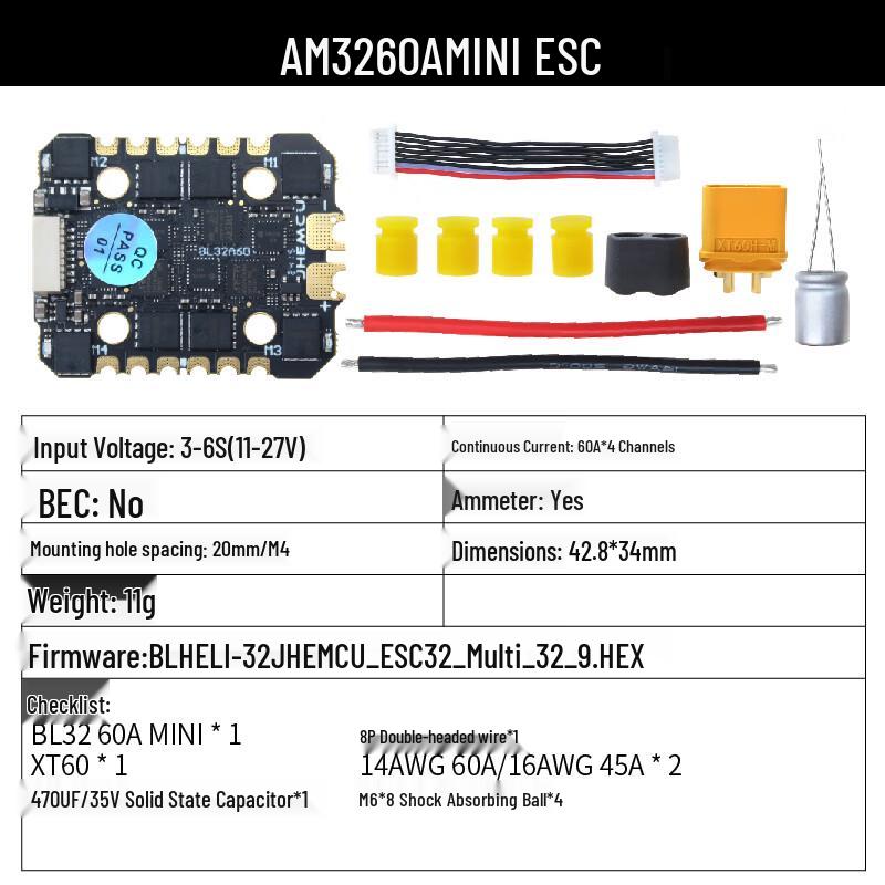 JHEMCU F745 F7 Flight Controller & ESC Stack