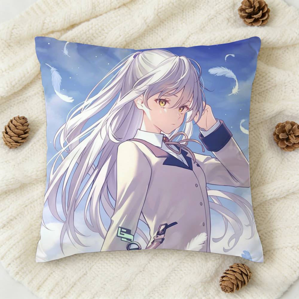 Tachibana Kanade Doublesided Printed Square Decorative Cushion Cover for Sofa Living Room Home Decor