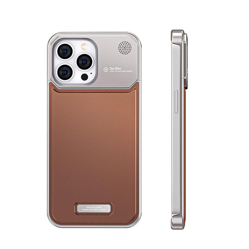 IPhone 16 15 14 13 Pro Max Metal Leather Case With Aromatherapy Anti-drop Protection