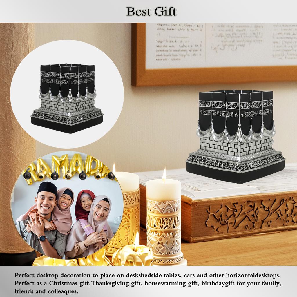 Исламская Кааба Модель-реплика Домашнее настольное украшение Фигурка Художественный декор Поделки для офиса Каминная полка Вечеринка Спальня Гостиная