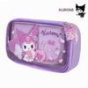 Pencil Case Kuromi Cute Glossy Pouch, 1 Piece, Purple