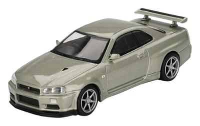 Sunrich MINI GT Nissan Skyline R34 II Nur Millennium Jade Готовая модель 1/64 GT-R V-Spec (Правый руль) MGT01003-R
