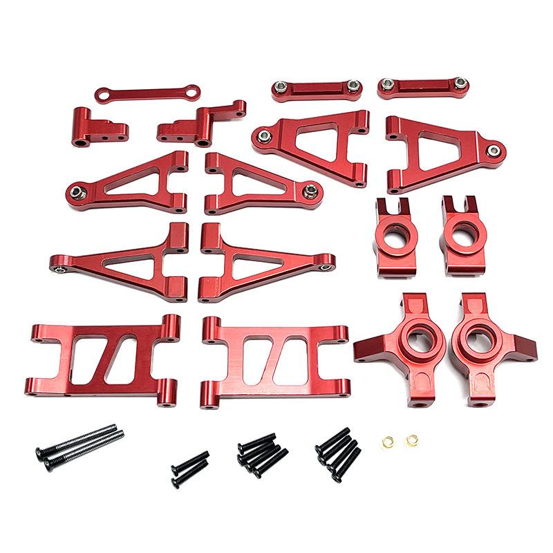 For MJX Hyper go 1/14 14301 14302 14303 14304 RC Car Upgrade Set Metal Front Swing Arm Steering Cup Steering Assembly Steering