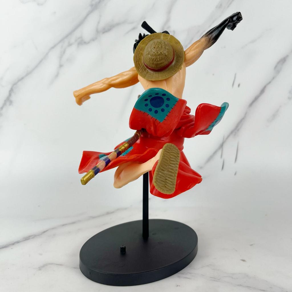23 см Аниме One Piece Кимоно Манки Д. Луффи Вторая передача Дуэль Фигурка Сцена ПВХ Модель Игрушка Коллекционирование Настольные Украшения Подарок