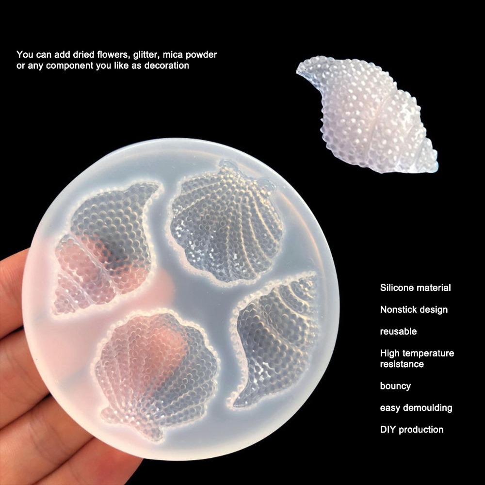2pcs Transparent Seashell Silicone Mould Seashell Resin Casting Mould  Pendant Making