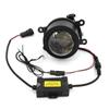 Car LED Fog Lamp Double Light Lens Fish Eye Lamp Super Bright Far and Near Integrated White Light Yellow Light Modified Anti-fog Lamp Universal