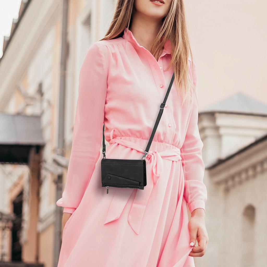 ESEBLE Star Series For Motorola Moto G54 5G Leather Case Zipper Pocket RFID Blocking Phone Cover