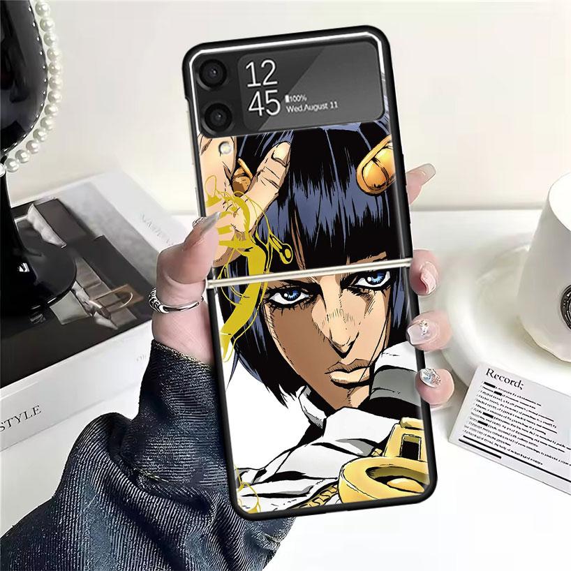Приключения ДжоДжо Бруно Буччеллати Чехлы Для Samsung Galaxy Z Flip 4 5 6 7 3 Z Flip7 Flip6 Flip4 Flip5 Flip3 5G Жесткий Ударопрочный Забавный