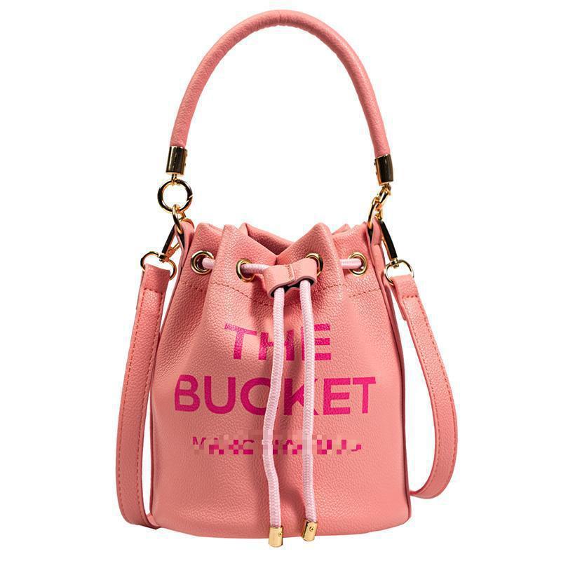 Leather Bucket Crossbody Bag, 20 x 18 x 9 cm