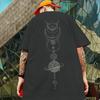 2024 New Summer Men's T-Shirt 3d Compass Printed Short Sleeve Tees Simple Fashion Male Clothing Loose Oversized T-Shirt For Men