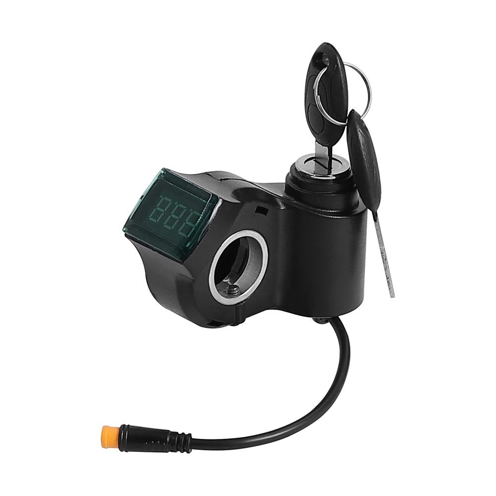 Электровелосипед Lignition Lock Key Thumb Throttle для KUGOO M4 XiaoMi M365 Вольтметр Цифровой Дисплей Напряжение Переключатель 3Pin Электрический Самокат