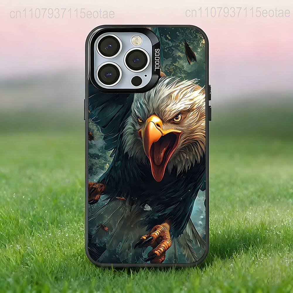 Eagle fly Cool art Phone Case For iPhone 17,16,15,14,13,12,11,Pro,XS,Max,Plus,Mini,SE4,E Black Matte Shockproof Cover