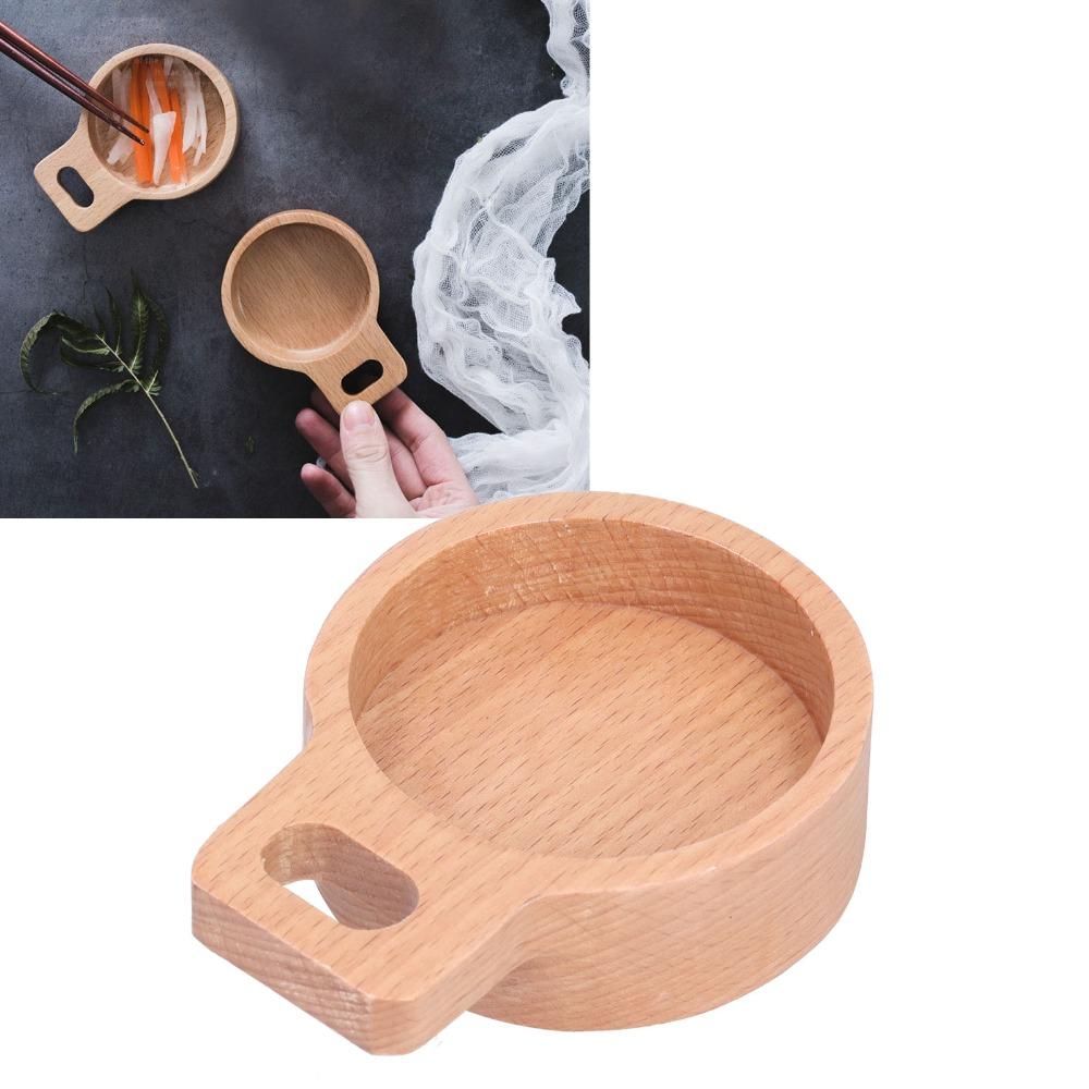 Wood Sauce Plate Practical Dipping Bowl Simple Snack Dish Snack Dipping