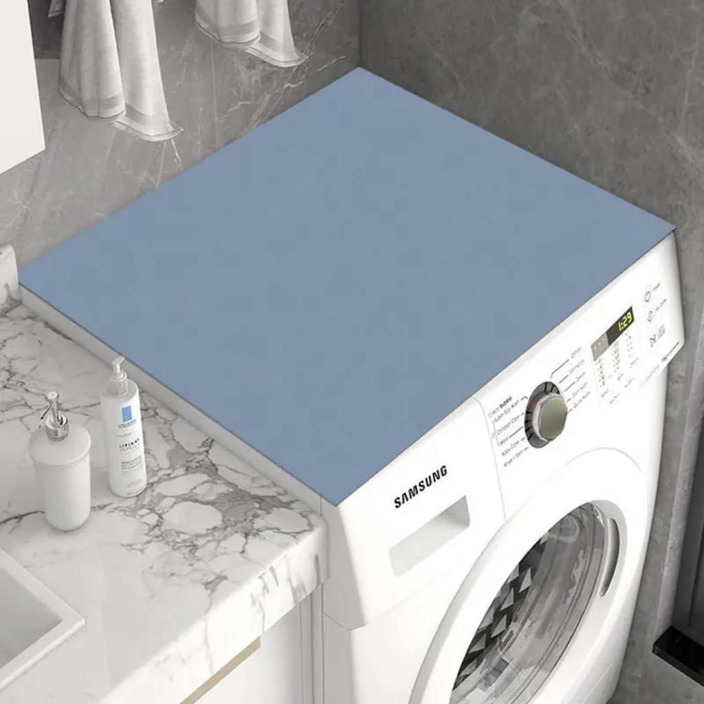 Solid Color Diatom Mud Washing Machine Cover Pad - Water-Absorbing, Non-Slip, Dust & Dirt Resistant Refrigerator or Countertop Mat