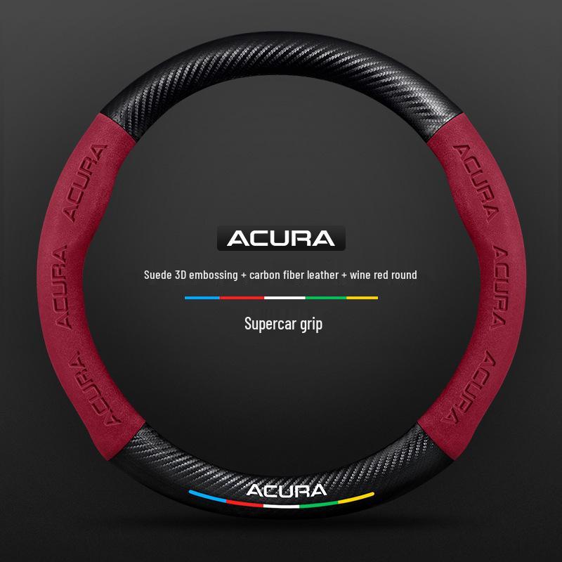 Acura CDX 2016-2021 Ultra-Thin Carbon Fiber Suede Leather Steering Wheel Cover