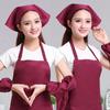 Хлопковая шапка повара Треугольная шапка официантки Кухонные принадлежности Кухонная рабочая кепка Официант
