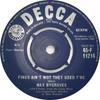 7-дюймовая пластинка MAX BYGRAVES - Fings Ain't Wot They Used T'Be 45F11214 Decca 1960 UK Поп Б/У